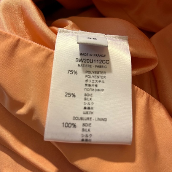 GIVENCHY Light Peach Pink Runway Dress Cape Sleeves S 2 - Picture 8 of 8